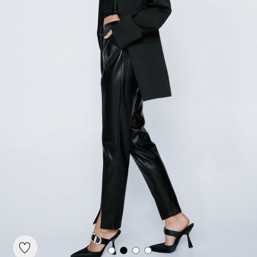 Nasty Gal Straight Leg Faux Leather Pants - Picture 3 of 11